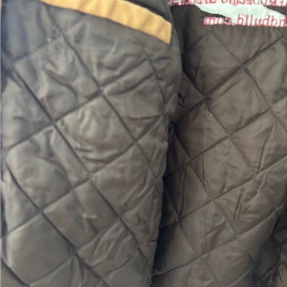 Men's Tan Bomber Jacket with Embroidered Logo - Picture 9 of 9